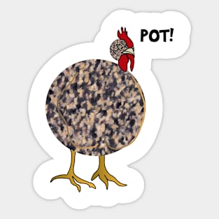 Funny grumpy hen Sticker